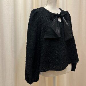 ABLE - Black Bow Blouse